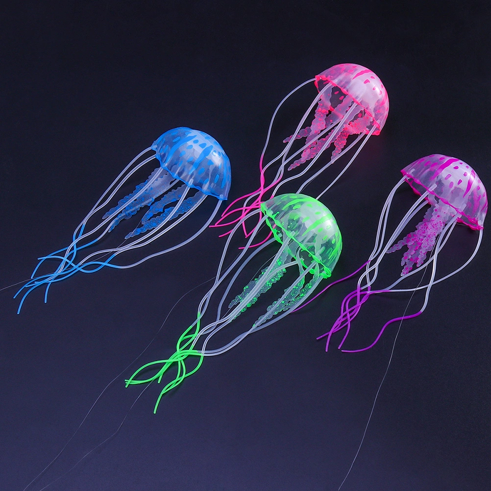 6Pcs Jellyfish Ornament Decoration Simulation Marine Animal Model for Aquarium Fish Tank