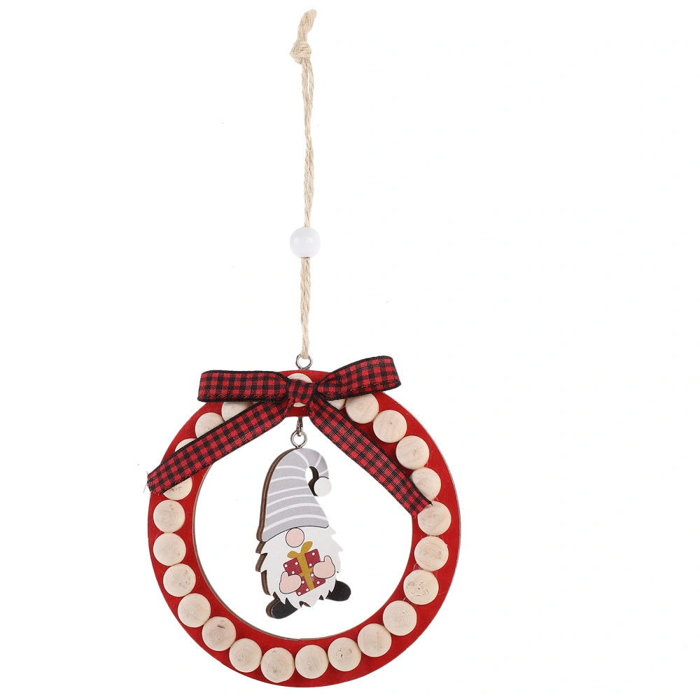 Christmas Party Ornament Christmas Tree Hanging Wood Pendant Round Ornament