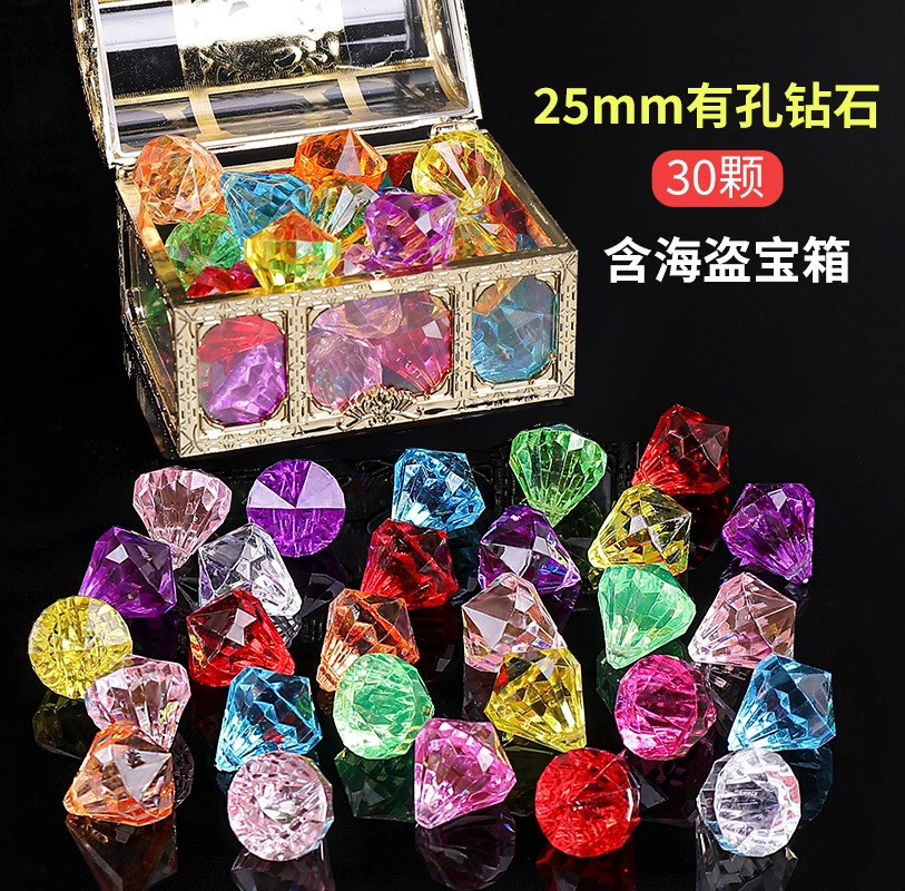 1 Set of Diving Pool Toy Fake Coin Ingot Diamonds with treasure Box Pool Diving Toy Kids Fake Gemstone Toy Set