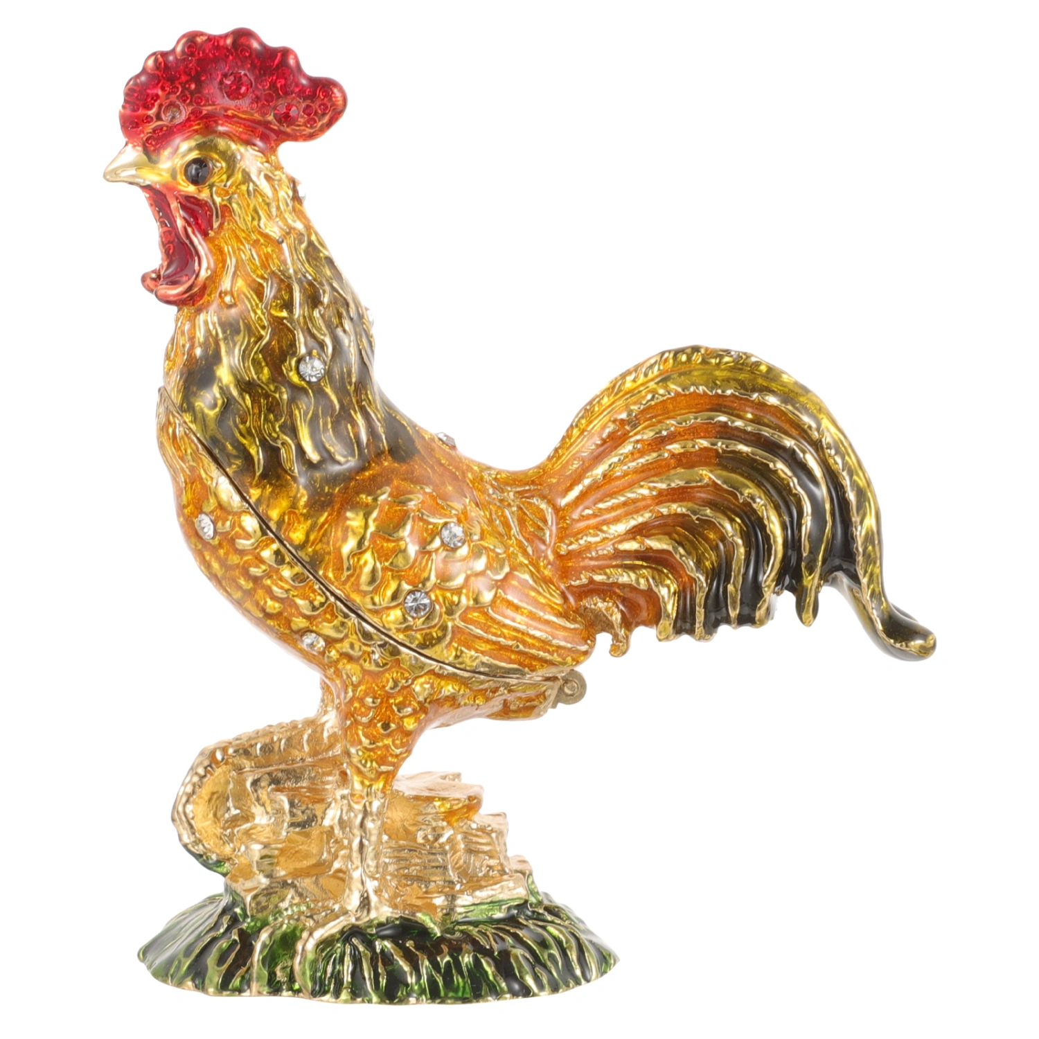 Metal Rooster Trinket Box Rooster Jewelry Box Mini Rooster Trinket Storage Box