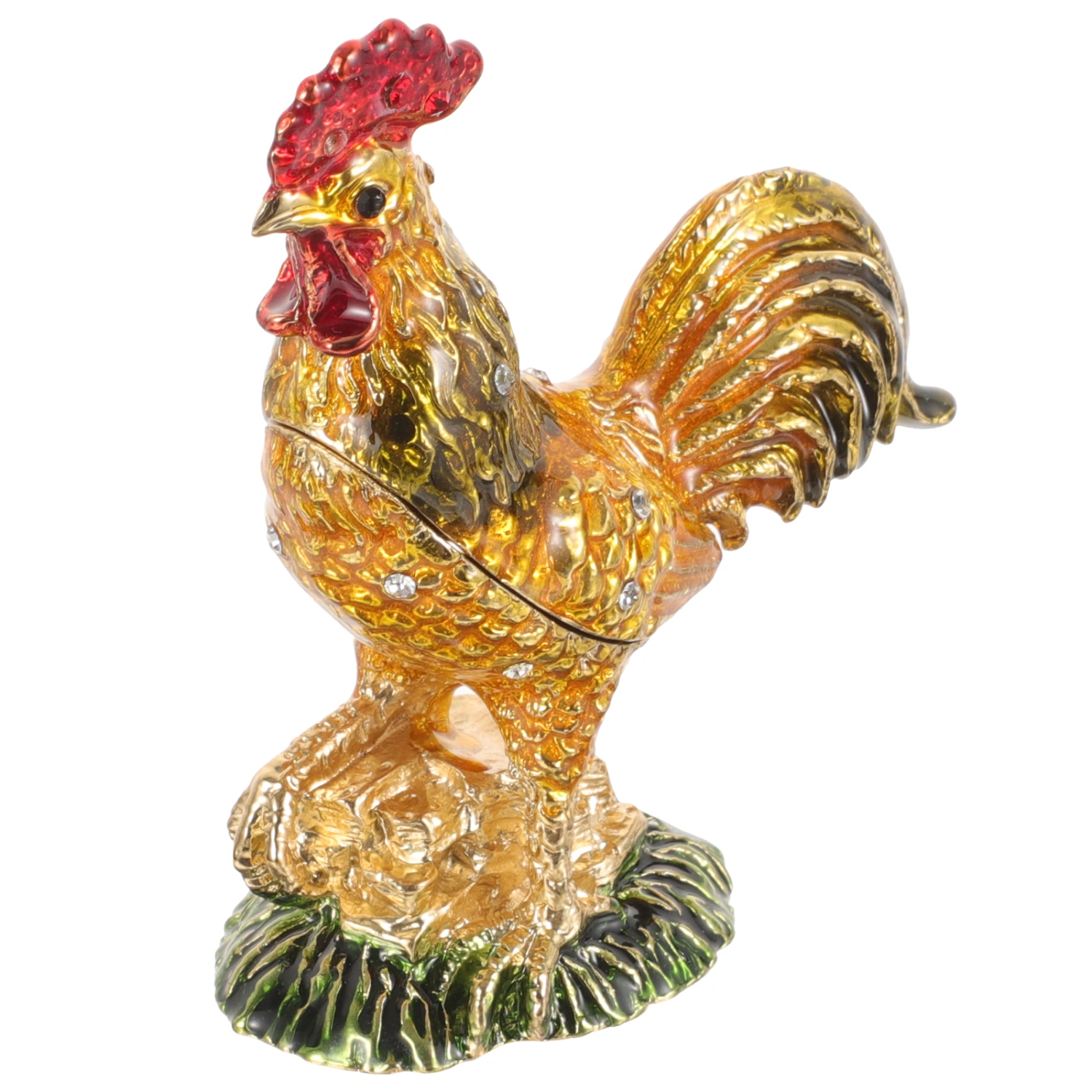 Metal Rooster Trinket Box Rooster Jewelry Box Mini Rooster Trinket Storage Box