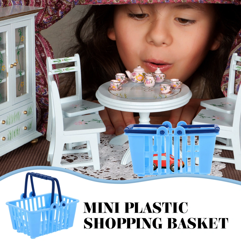 12pcs Kids Shopping Basket Toys Small Grocery Basket Models Children Funny Pretend Play Ornaments