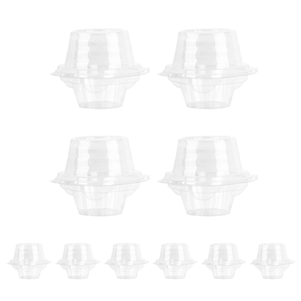 10Pcs Cupcake Holder Mousse Cups Multi-function Tiramisu Cups Round Shaped Pudding Cups