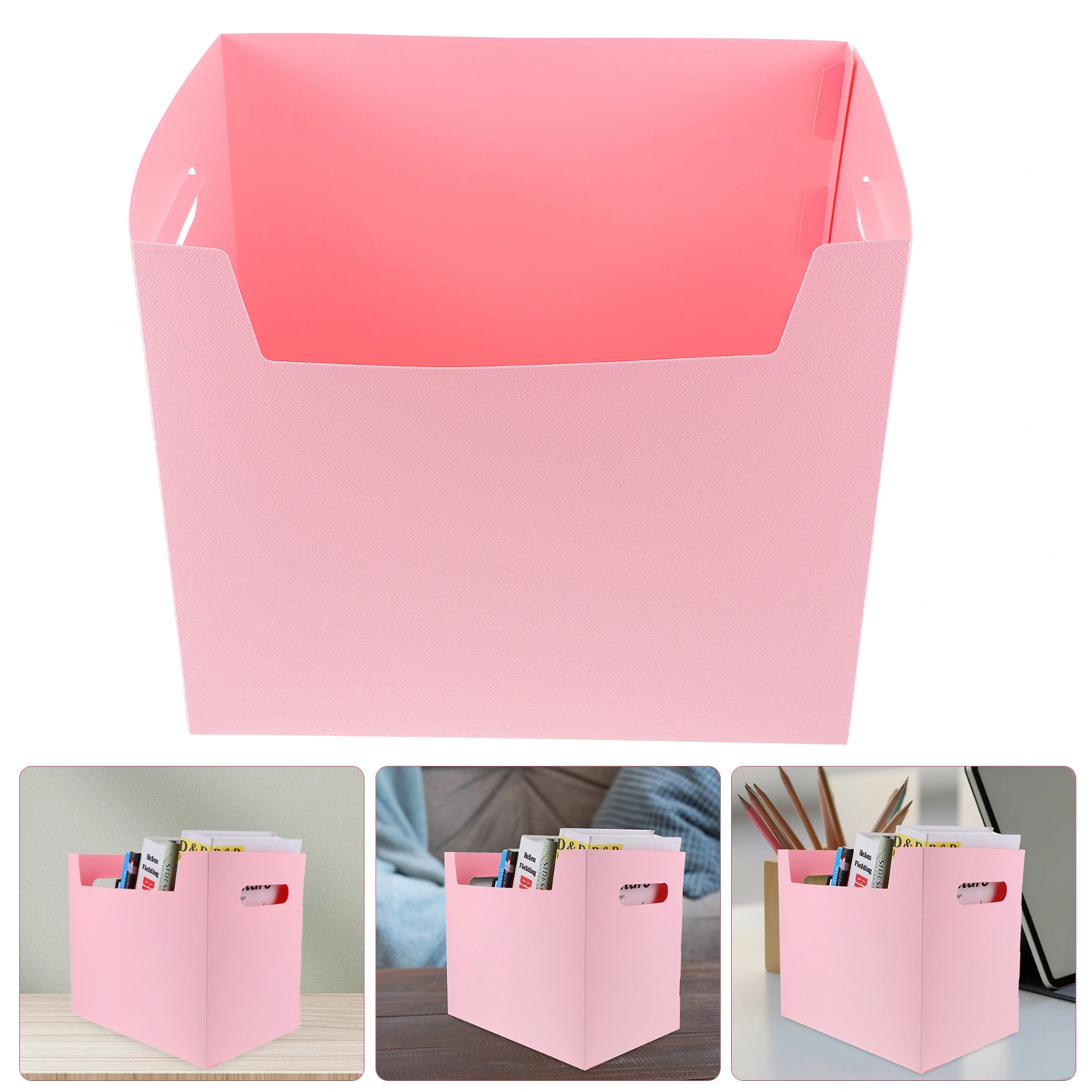 Household Storage Box Tabletop Organizer Box File Box Desktop Makeup Storage Case
