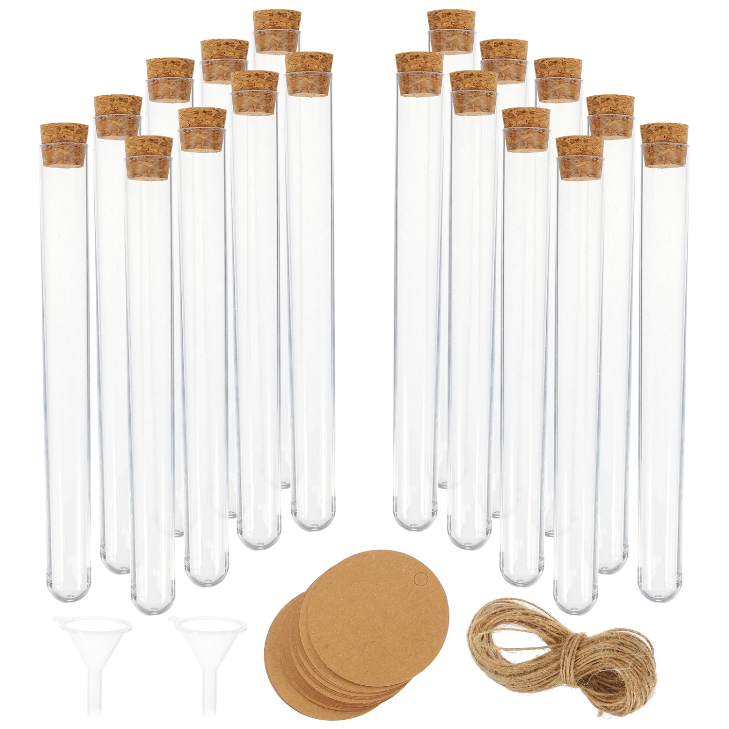 1 Set of Test Tubes Clear Test Tubes Small Test Tubes Test Tubes with Cork Stoppers Labels