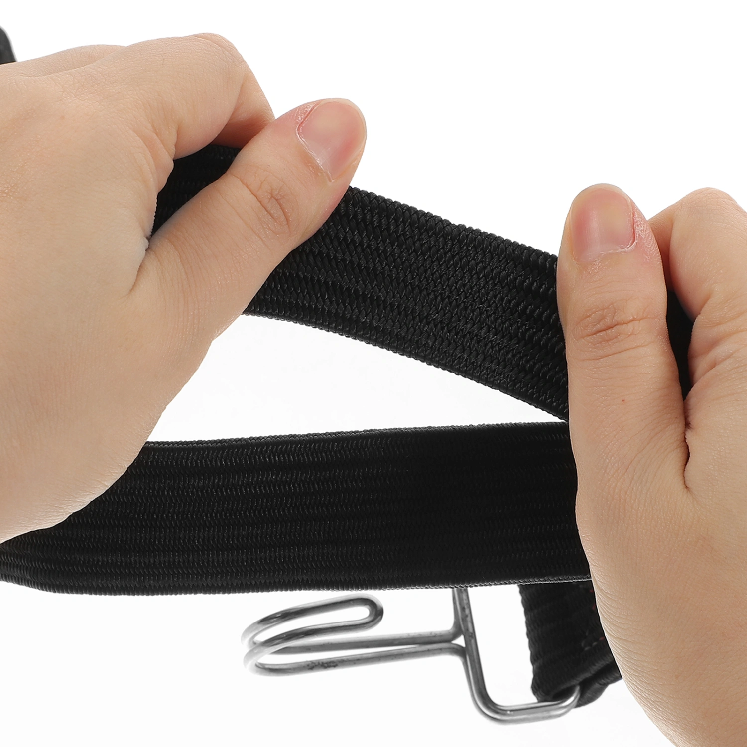 4pcs Bungee Cord Flat Bungee Strap Elastic Buckle Strap Adjustable Bungee Rope