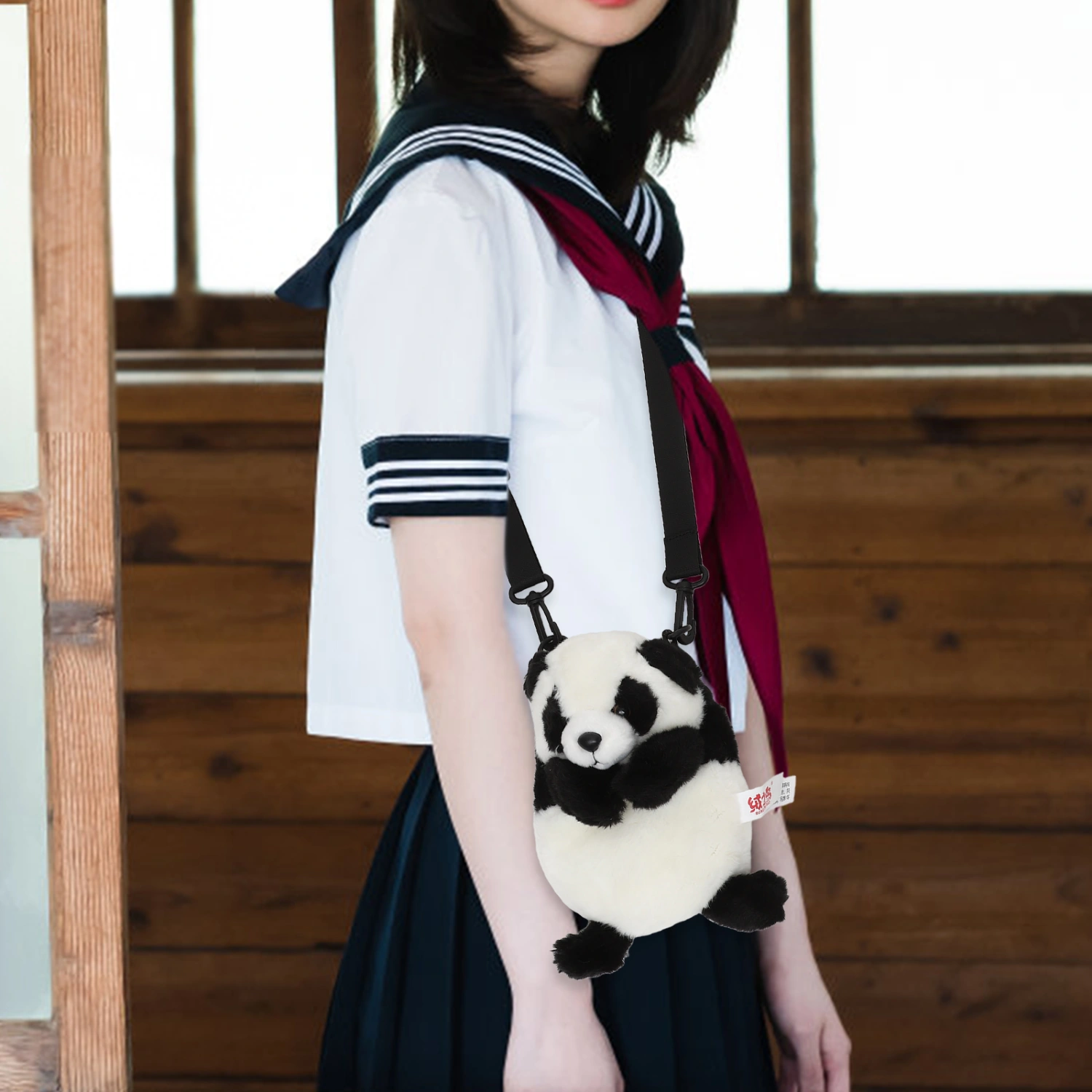 Lovely Panda Handbag Crossbody Purse Plush Novelty Single Shoulder Bag