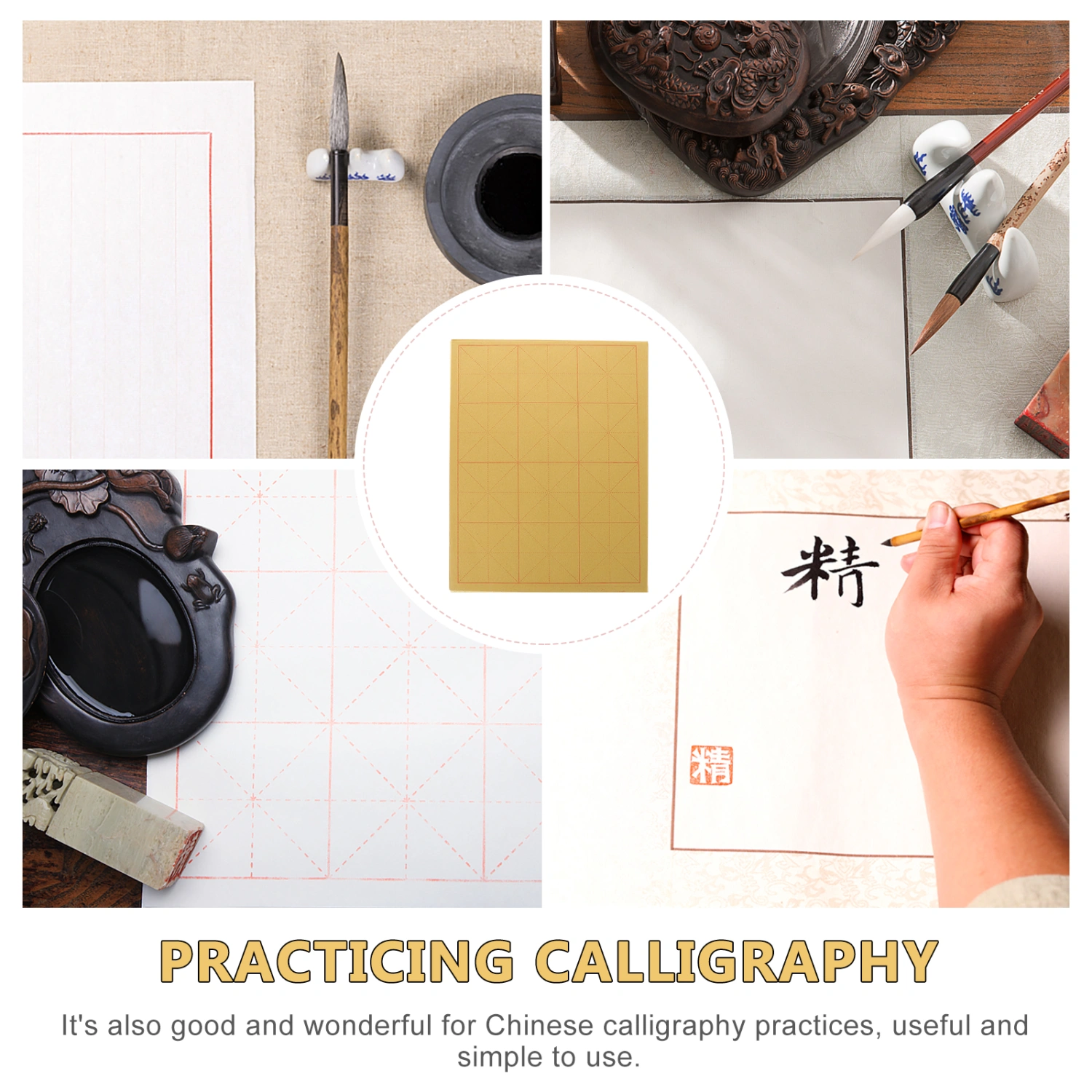 80 Sheets Chinese Calligraphy Paper Practicing Calligraphy Paper Professional Rice Paper