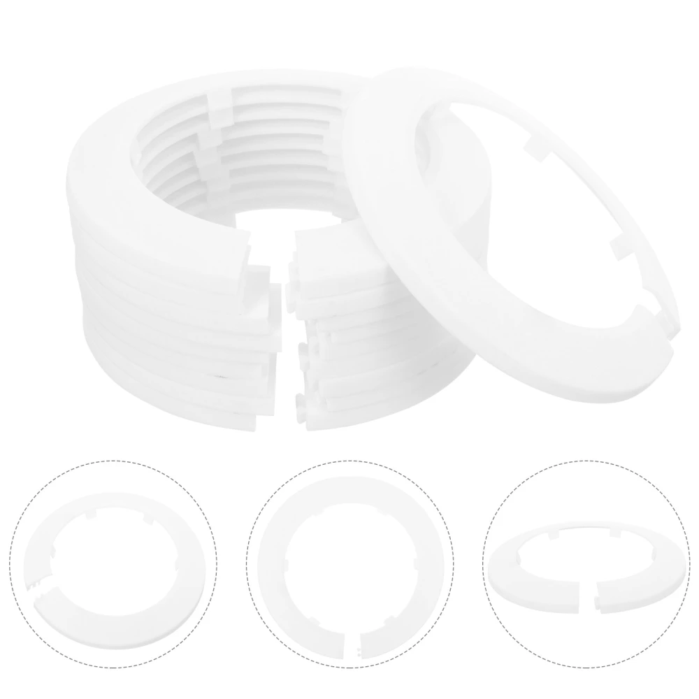 10pcs Wall Flange Plastic Radiator Water Pipe Collar Cover Drain Line Cover Collar Wall Pipe Collars