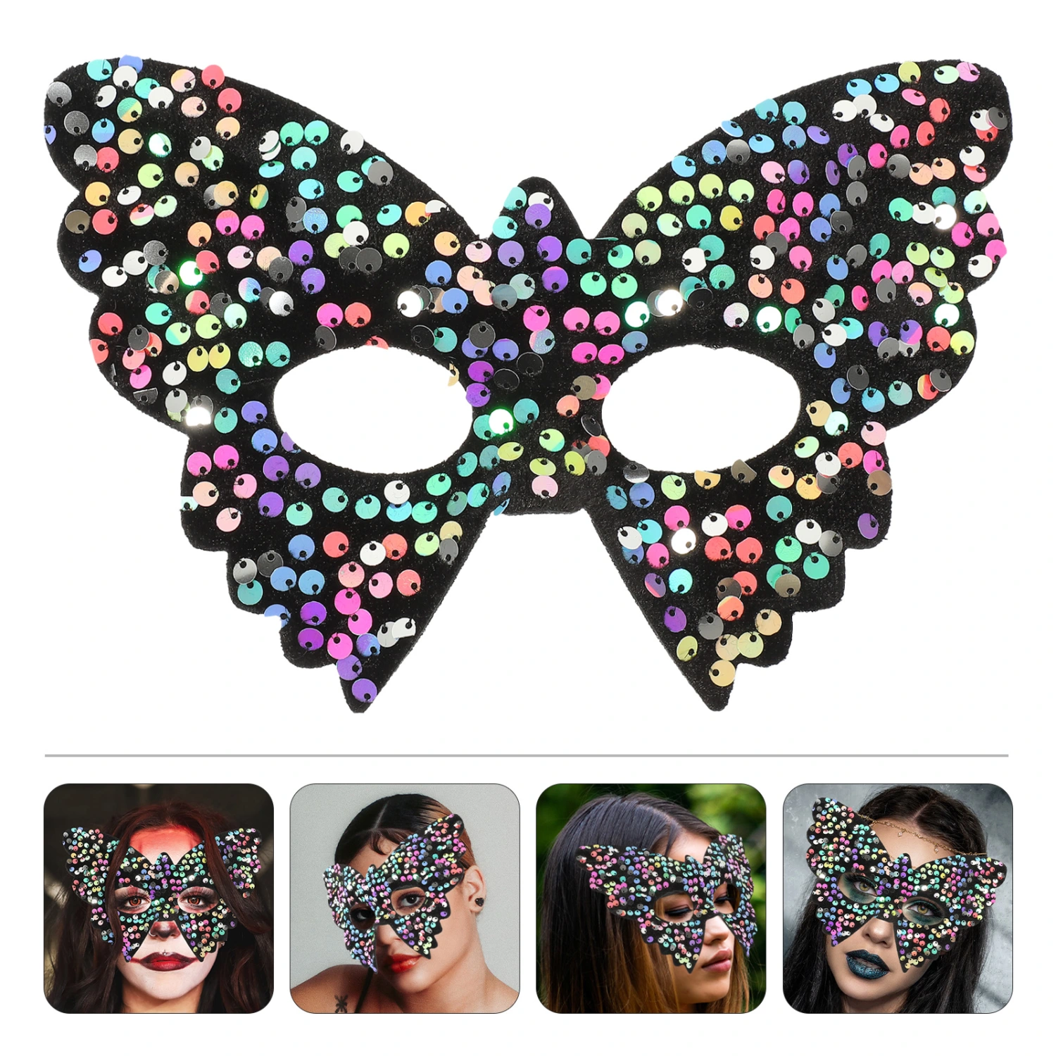 Masquerade Mask Sequin Dancing Party Mask Mardi Gras Party Decorative Mask