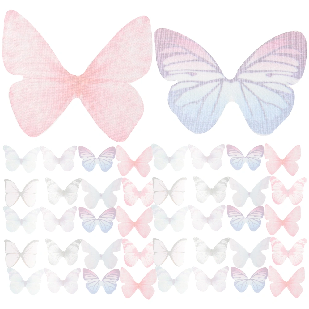 40pcs Butterflies Appliques DIY Clothes Decorations for Headdress Jewelry Handmade Craft