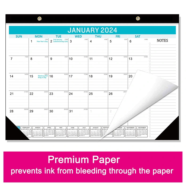 Office Calendar English Hanging Calendar Note Wall Hanging Calendar Office Accessory
