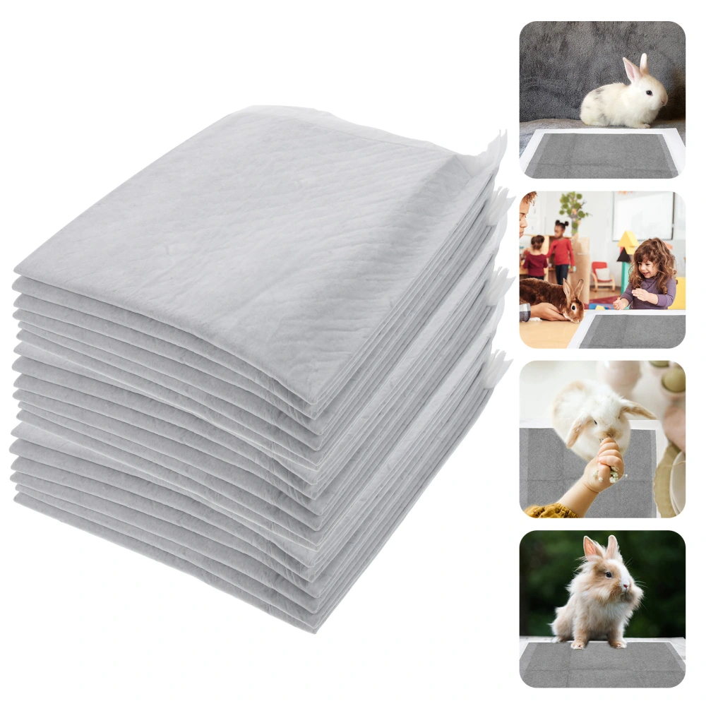 100pcs Liner For Pet Cage Breathable Bamboo Charcoal Rabbit Diaper Hamster Training Pad Pet Cage Supplies