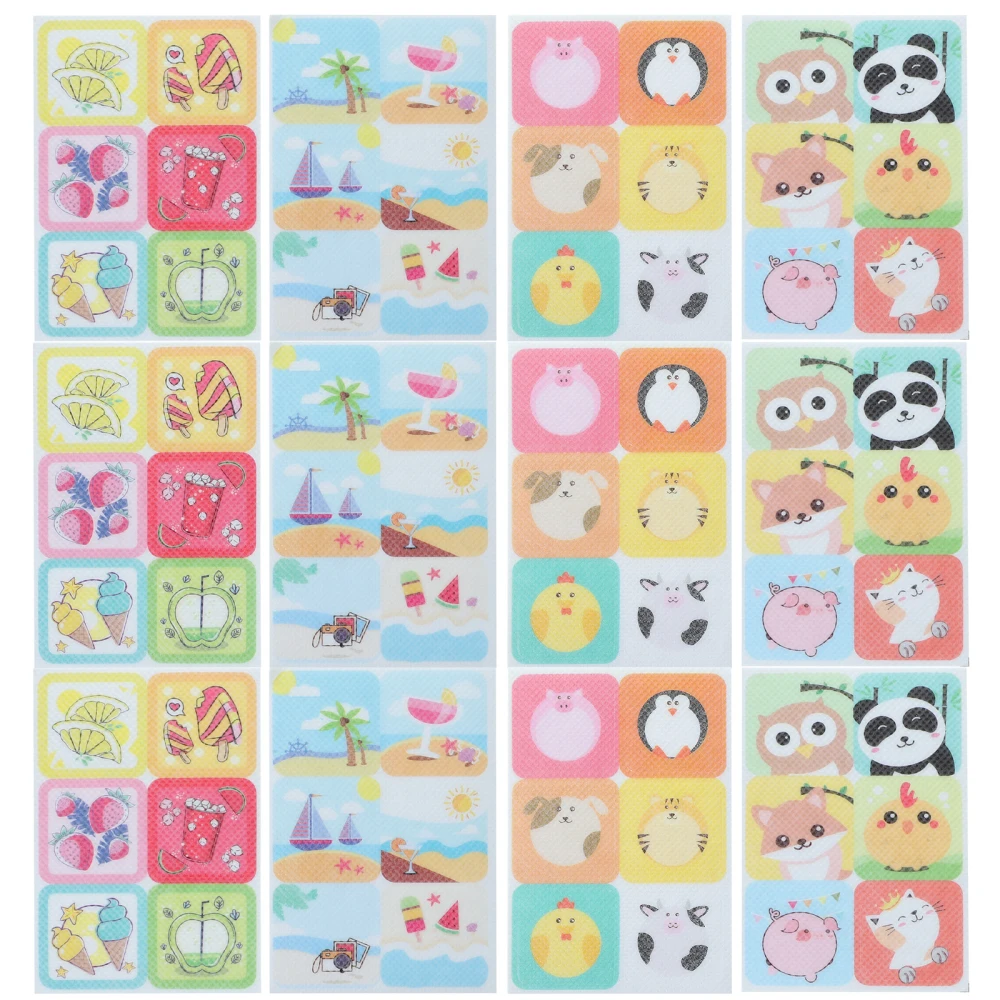 120Pcs Cartoon Mosquito Repellent Patches Outdoor Mosquito Stickers for Children