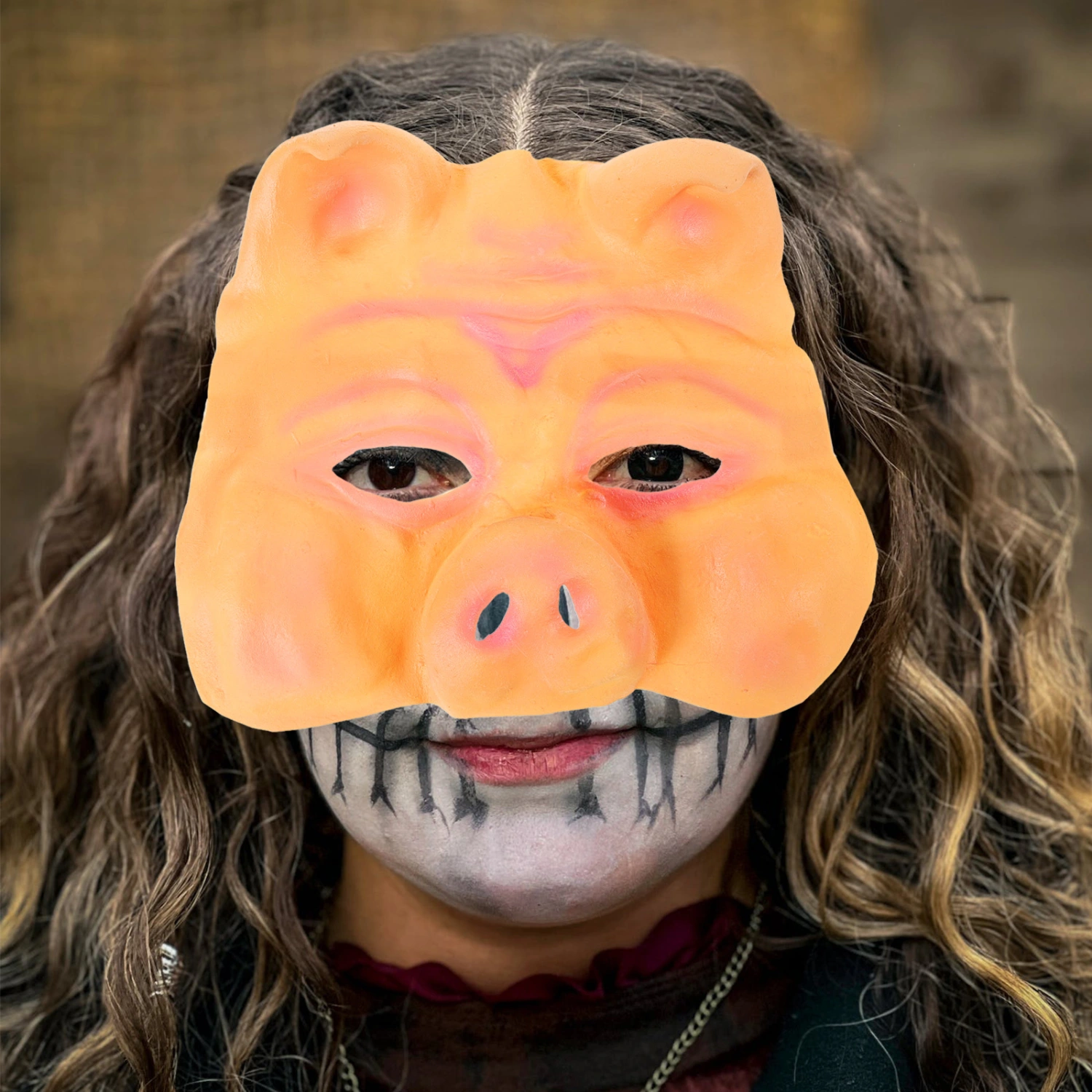 Pig Mask Half Face Mask Costume Cosplay Decorative Party Mask Masquerade Accessory