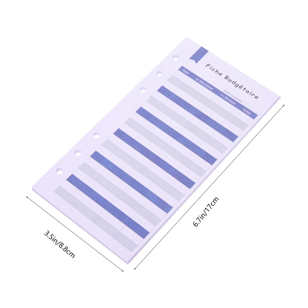 36pcs Business Budget Sheets Cash Binder Budget Cards Cash Recording Consumption Cards