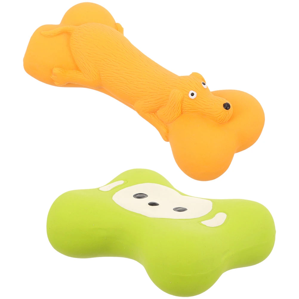 2pcs Dog Squeaky Toys Puppy Toys Bite-resistant Dog Toys Interactive Squeaky Toy