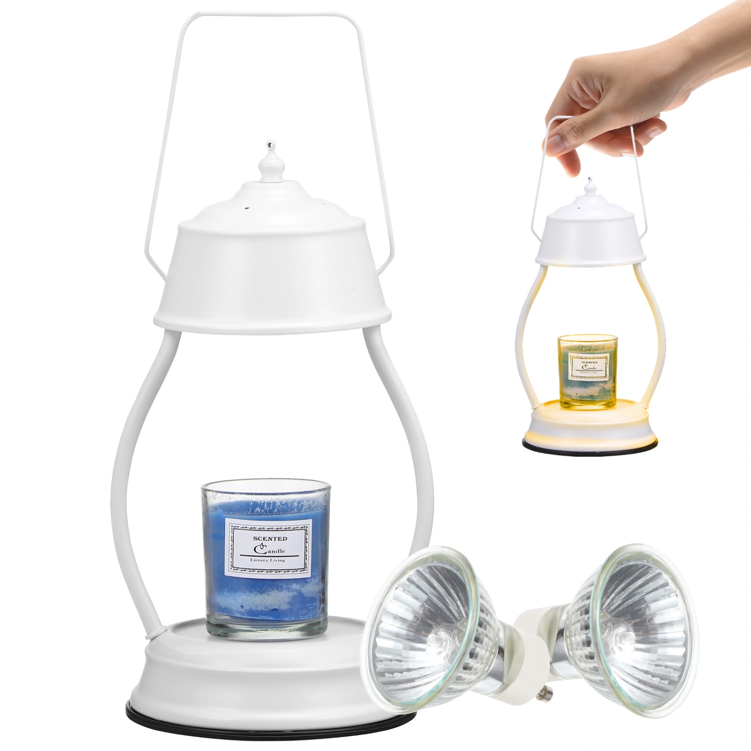 Candle Warmer Lamp Dimmable Adjustable Timing Candle Light Warmer Holder for Home Office (US Plug)
