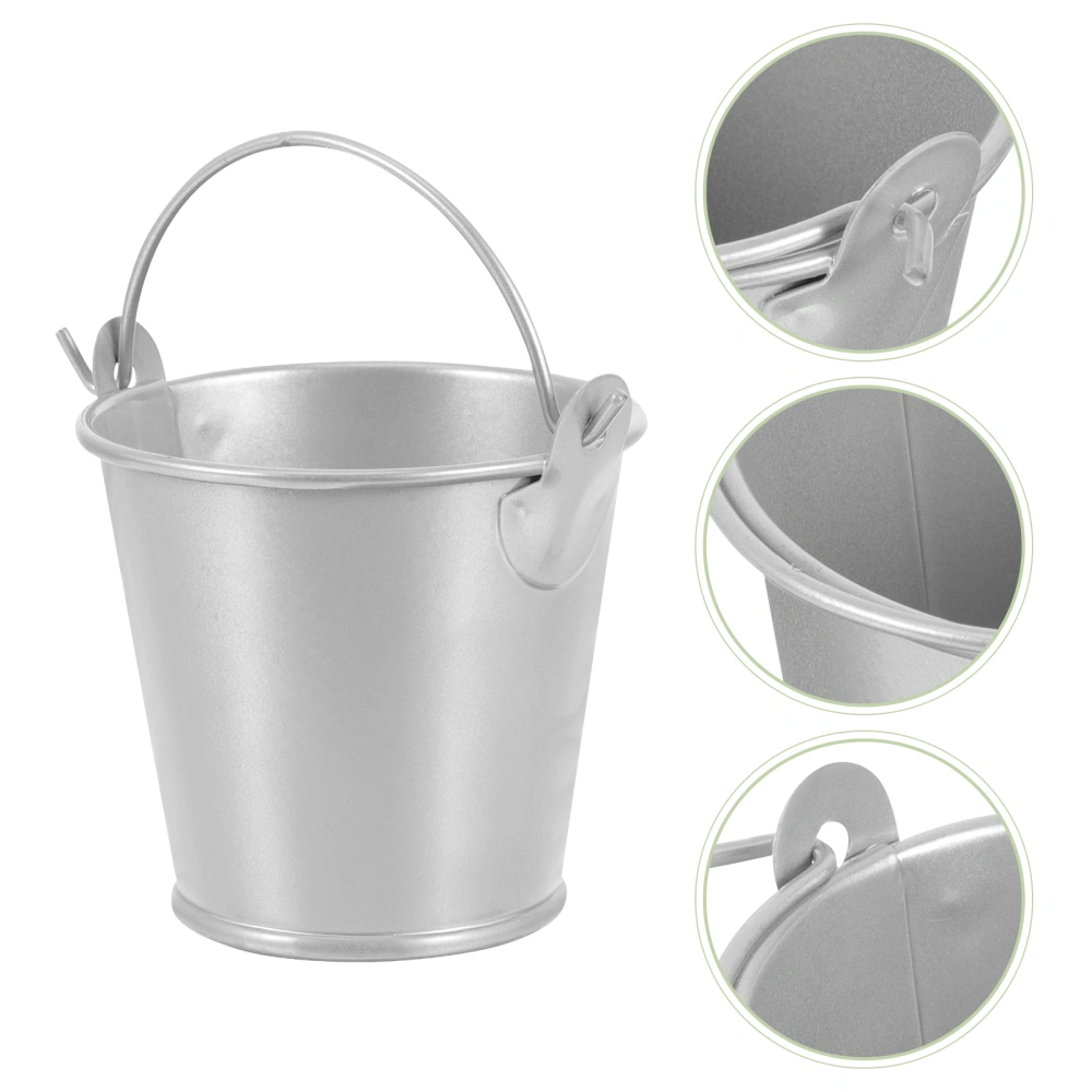 Multi-functional Iron Bucket Portable Flower Arrangement Bucket With Handle Kids Candy Bucket