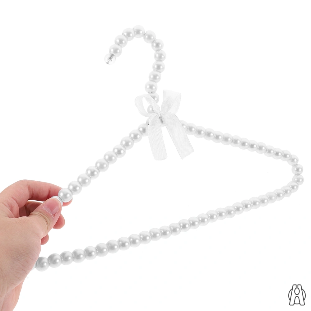 2pcs Pearl Beaded Clothes Beads Hangers Shop Clothing Display Small Hangers