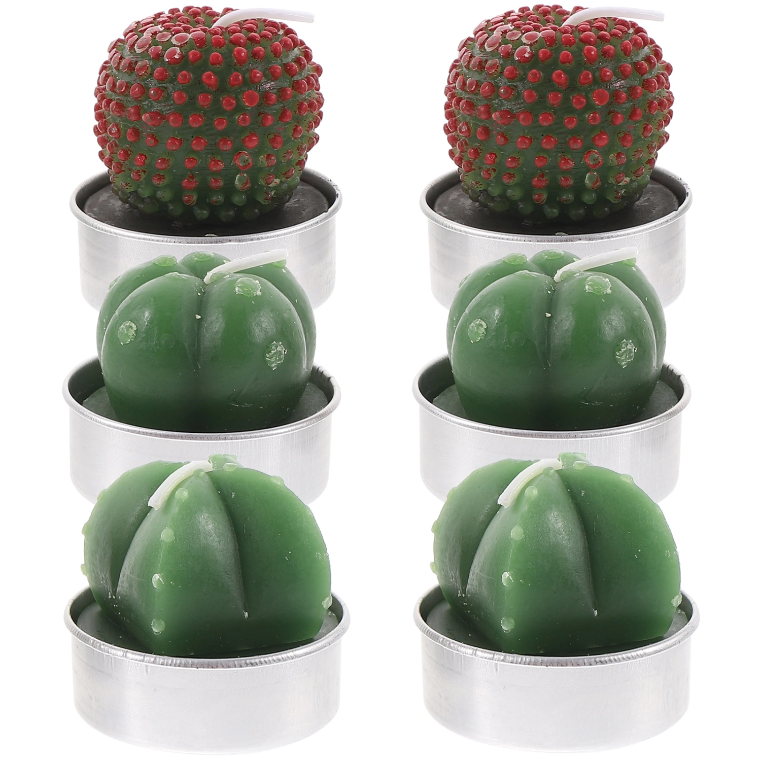 6pcs Fragrance Candles Decorative Candle Succulent Shaped Wedding Candles