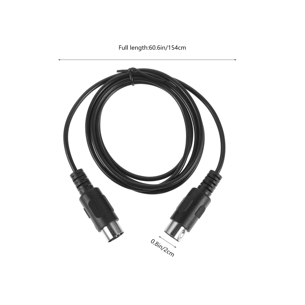 MIDI Cable Audio Equipment 1-meter MIDI Cable 5-pin MIDI Male to Male Cord