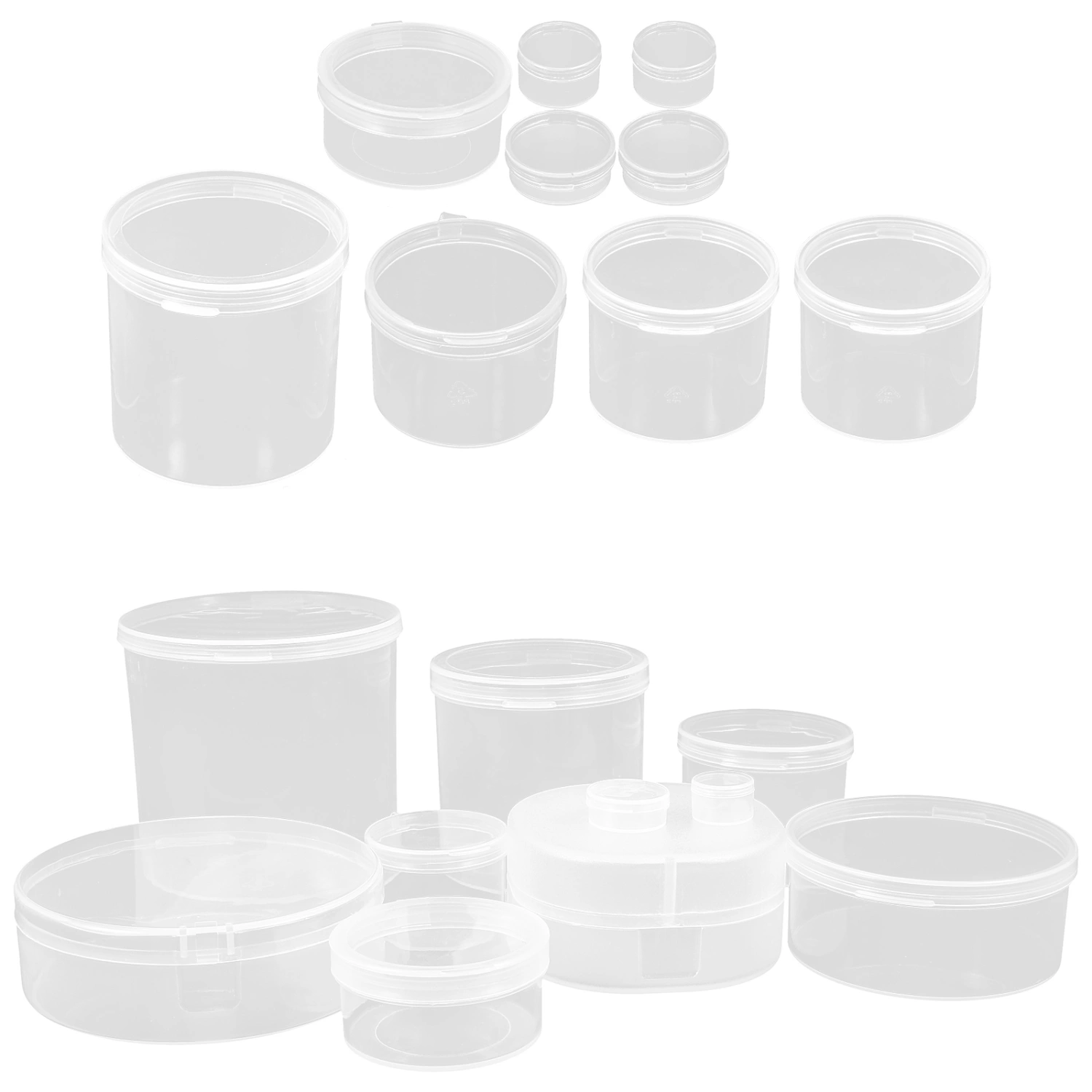 24pcs Beads Storage Cases Transparent Jewelries Boxes Small Craft Accessory Containers