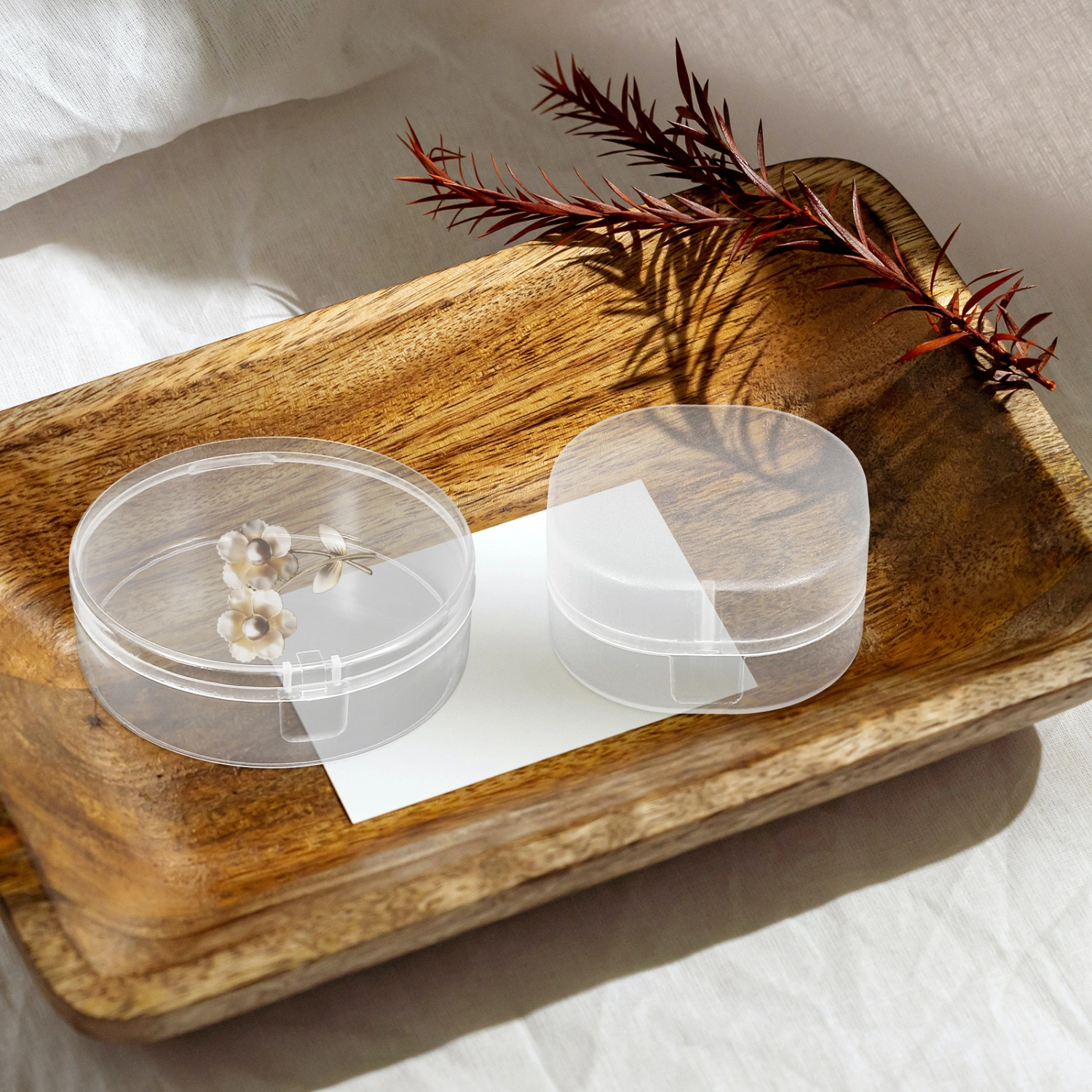 24pcs Beads Storage Cases Transparent Jewelries Boxes Small Craft Accessory Containers