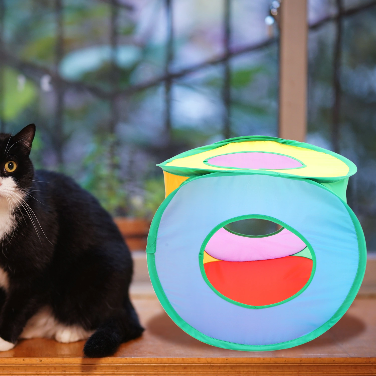 Collapsible Pet Cat Cube Foldable Cat Playhouse Breathable Pet House for Playing Hiding