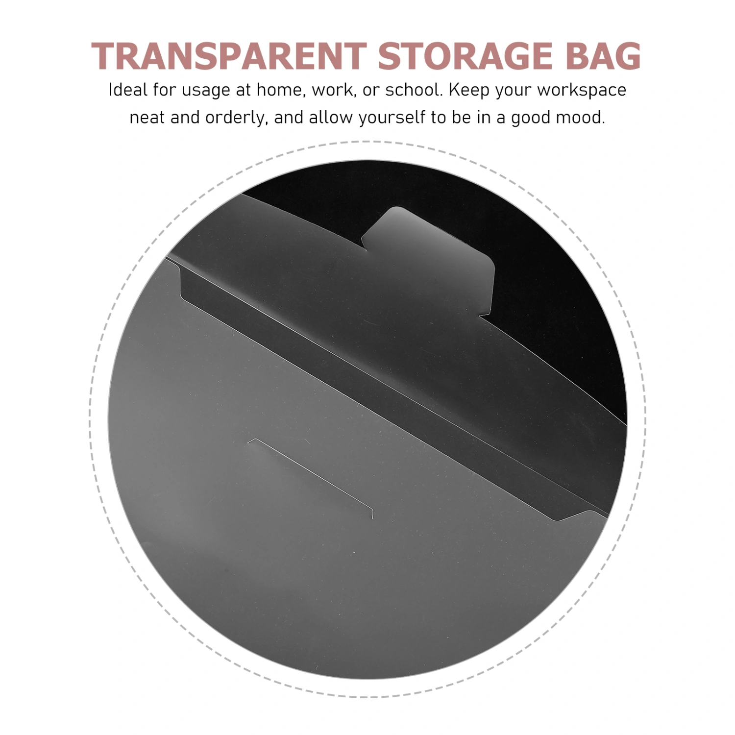 20Pcs Multifunctional Document Bags Transparent File Pockets Practical File Protectors
