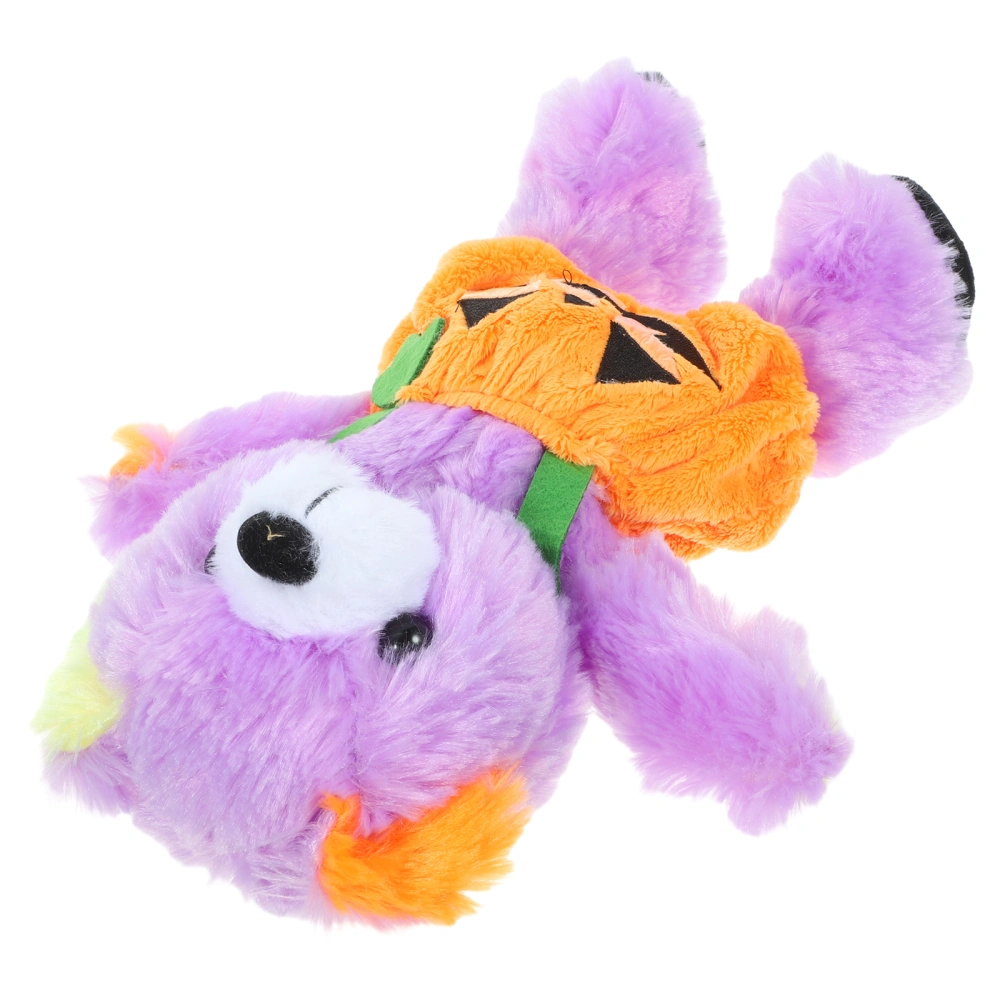 Halloween Stuffed Animal Bear Plush Doll Pumpkin Cloth Bear Toy Stuffed Bear Ornament for Holidays