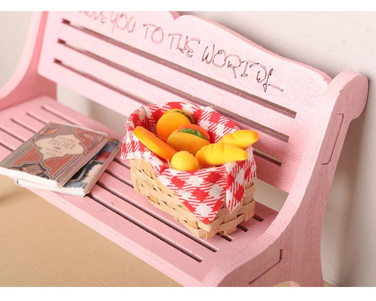 3pcs Miniature Bread Baskets With Bread Ornament Doll House Bread Basket Doll House Accessories