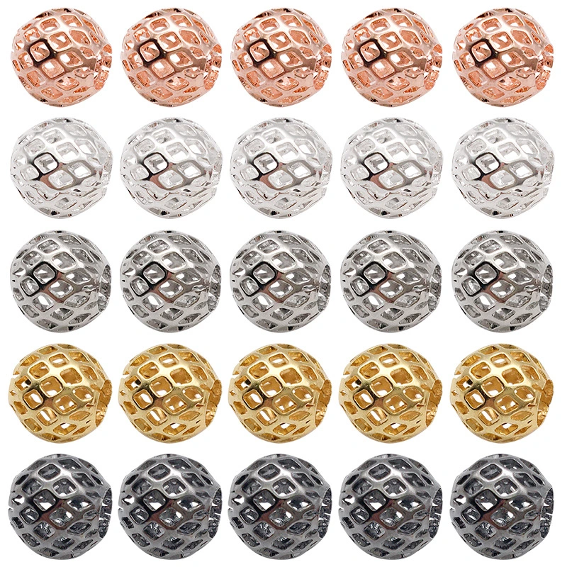 25Pcs DIY Jewelry Beads DIY Crafts Metal Beads for Necklace Earrings Bracelet Making