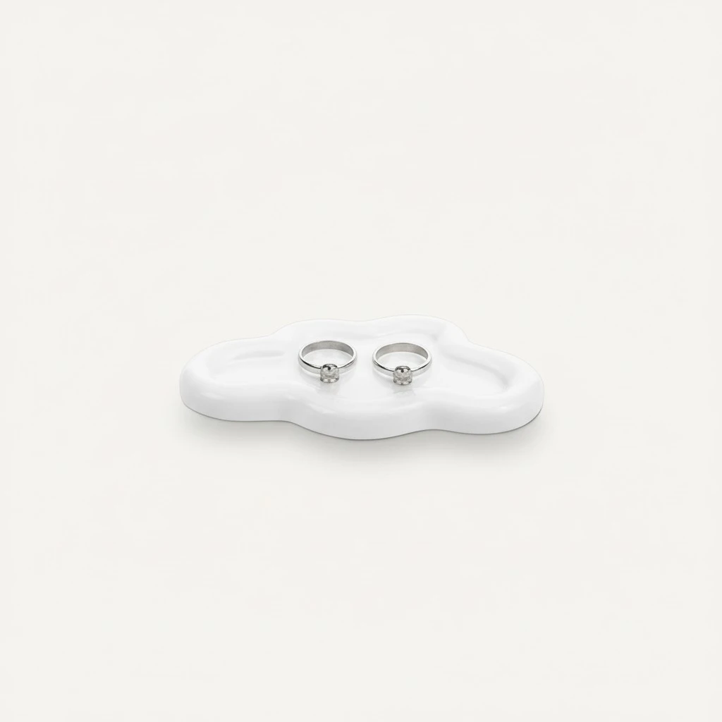 Cloud Shape Jewelry Tray Trinket Dish Decorative Jewelry Plate Holder Key Tray