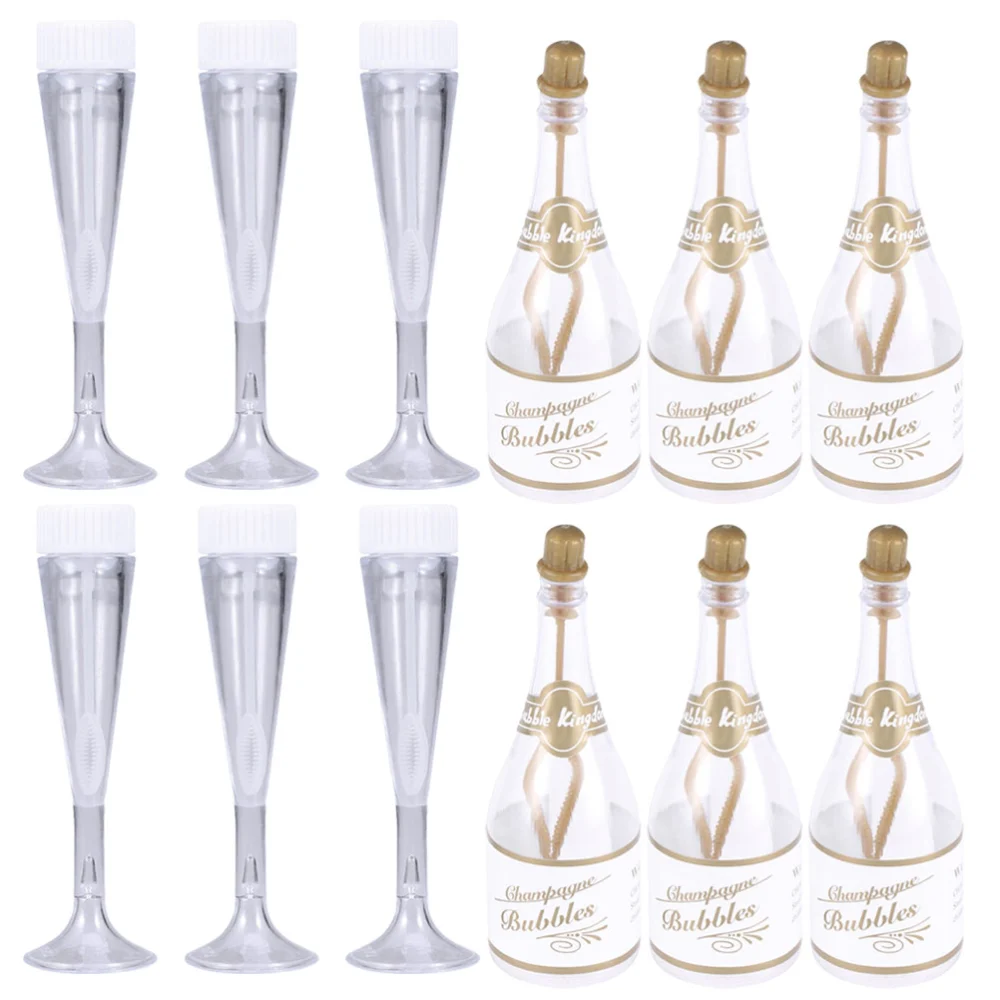 1 set of Wedding Bubble Bottle Champagne Bubble Bottles Cups Wedding Party Decor