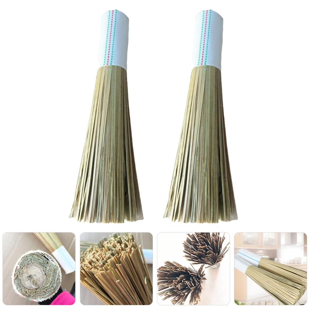 2Pcs Cookware Washing Brushes Bamboo Cleaning Brushes Kitchen Cleaning Brushes Accessory