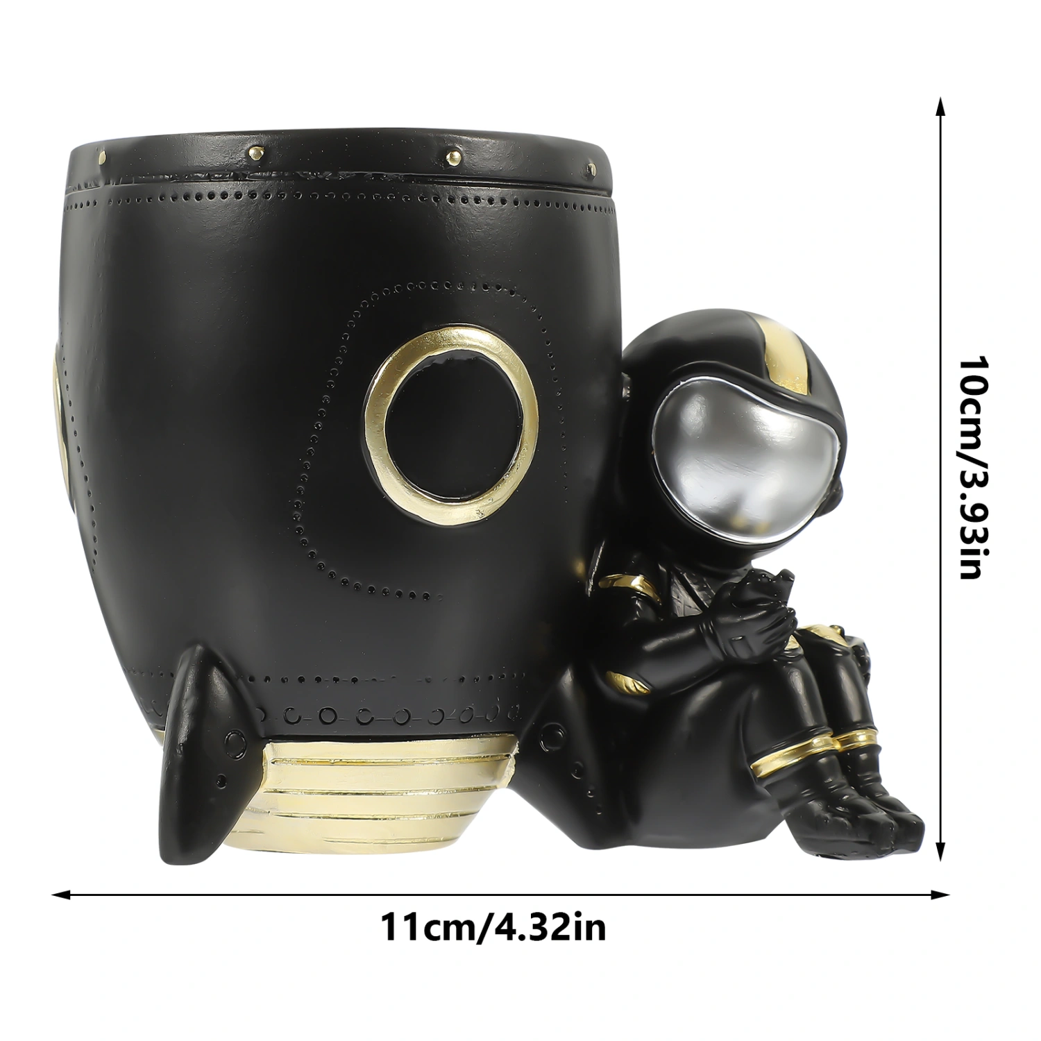 Astronaut Pen Holder Resin Cartoon Astronaut Pencil Pot Multi-purpose Pen Holder