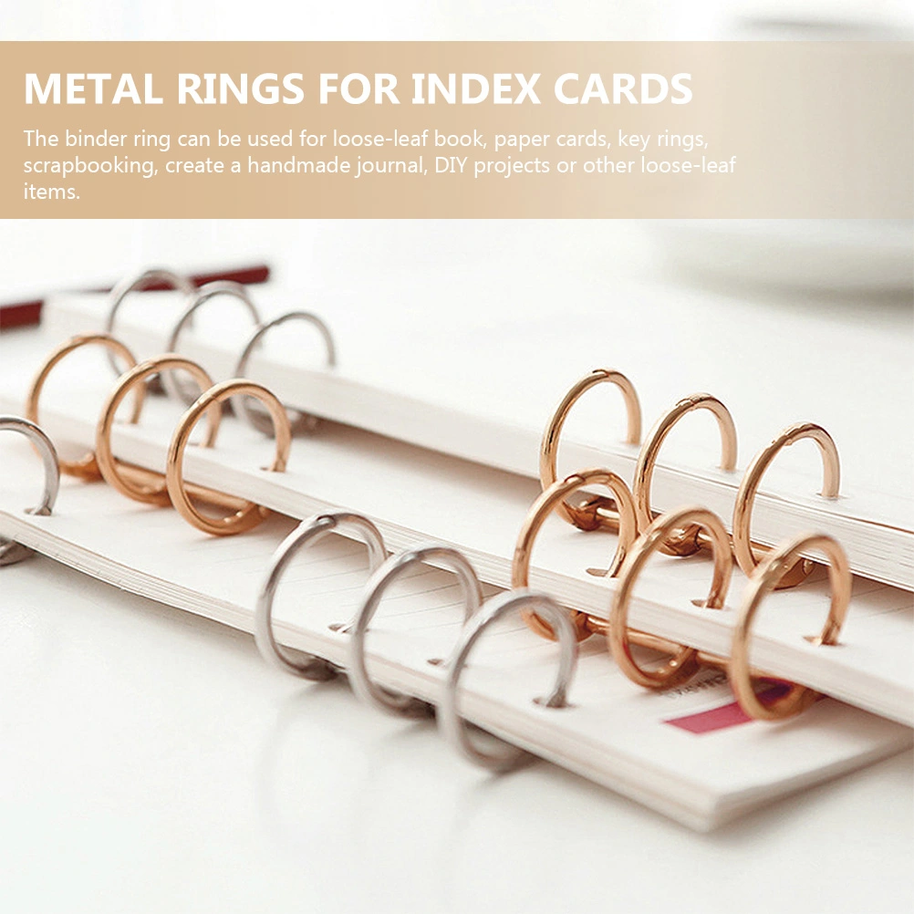 8pcs Metal Binder Rings Book Rings Loose Leaf Rings 3-Ring Binding Rings