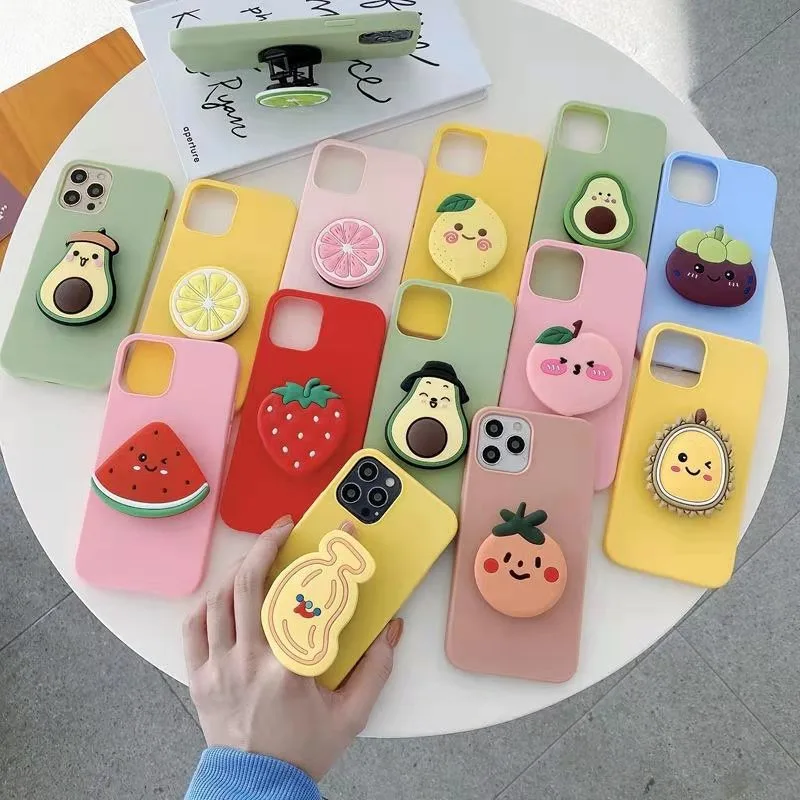 Cute Fruit Bracket Phone Case