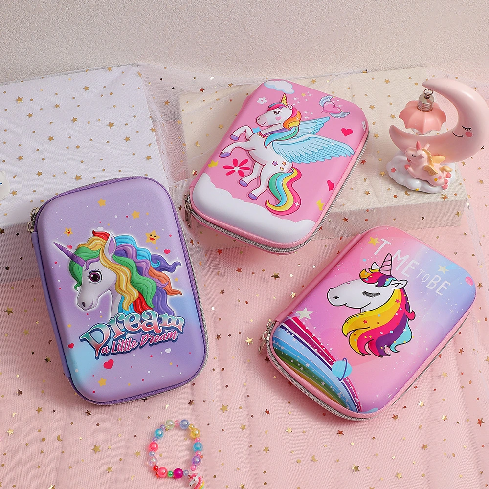 Adorable Pencil Bag Large Capacity Pencil Case Students Zipper Pencil Bag Cartoon Design Pencil Bag