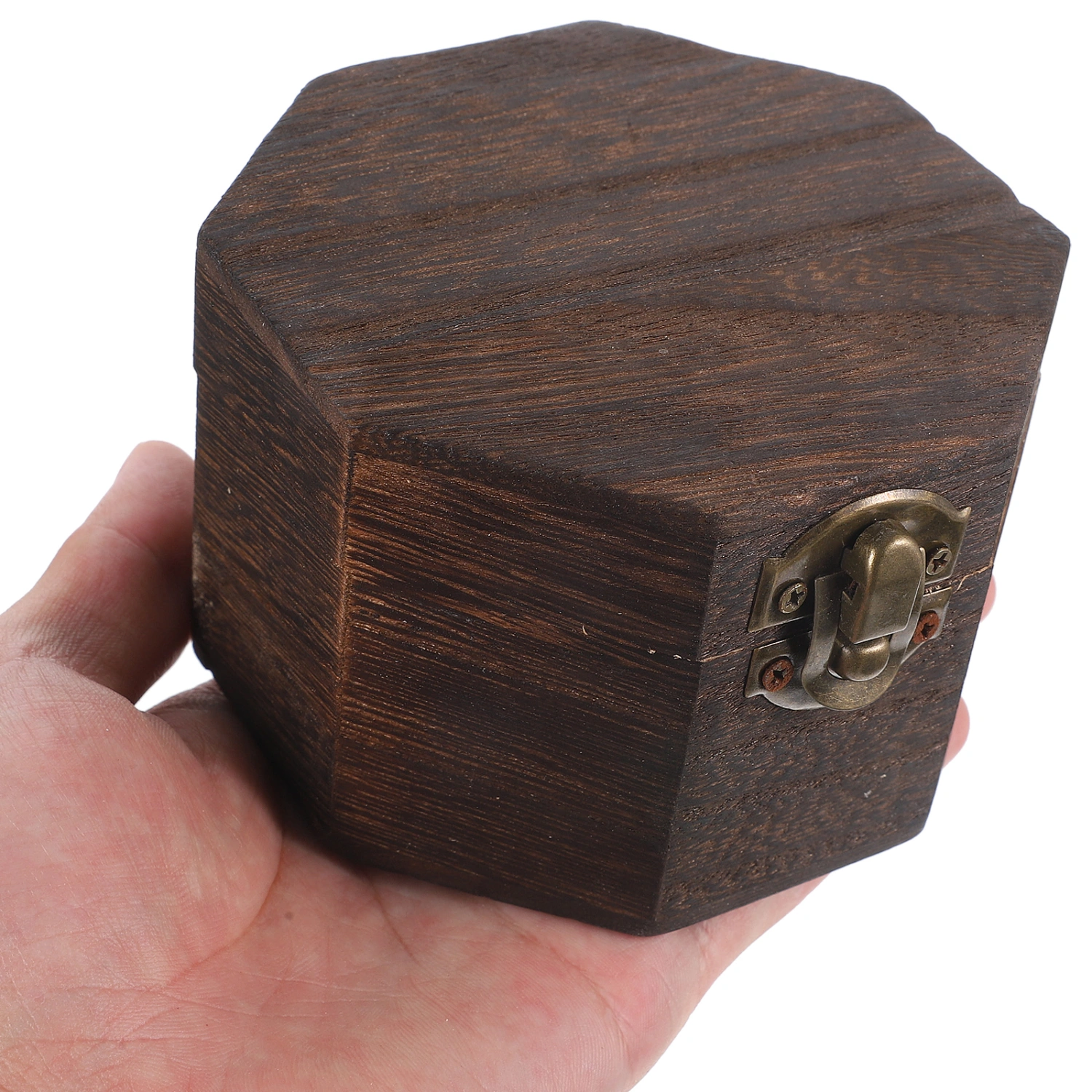 Simple Wooden Jewelry Box Wooden Ring Box Octagonal Ring Case for Women