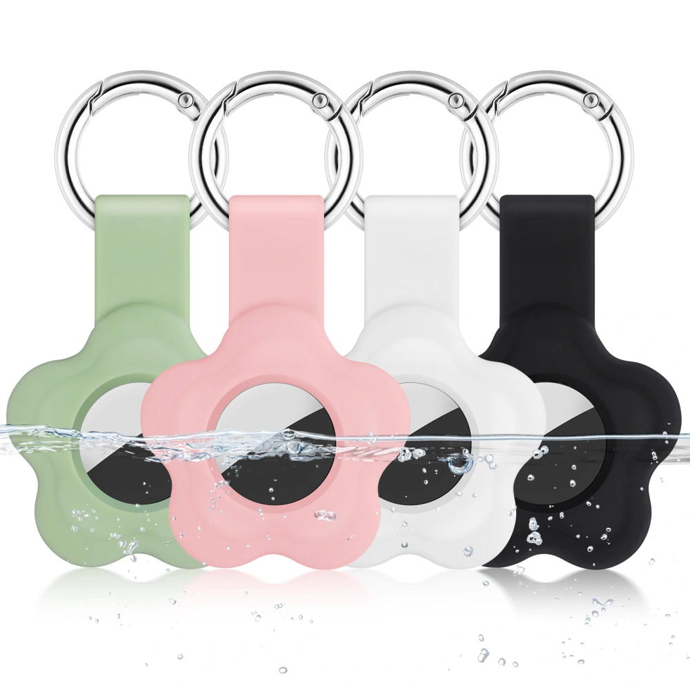 4Pcs Locator Silicone Case Protective Cover Keychain Holder Anti-lost Protector Compatible for AirTag