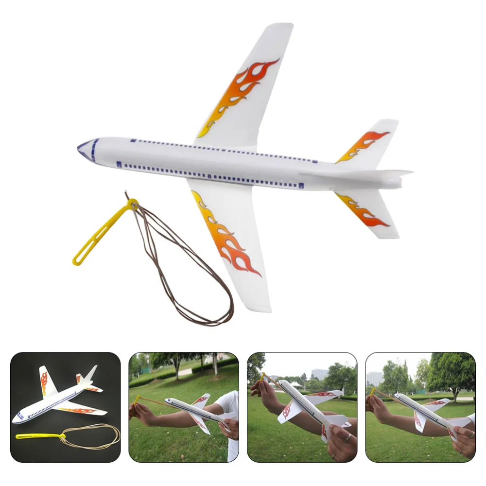 1 Set Slingshot Plane Toy Multifunctional Model Aircraft DIY Foams Airplane