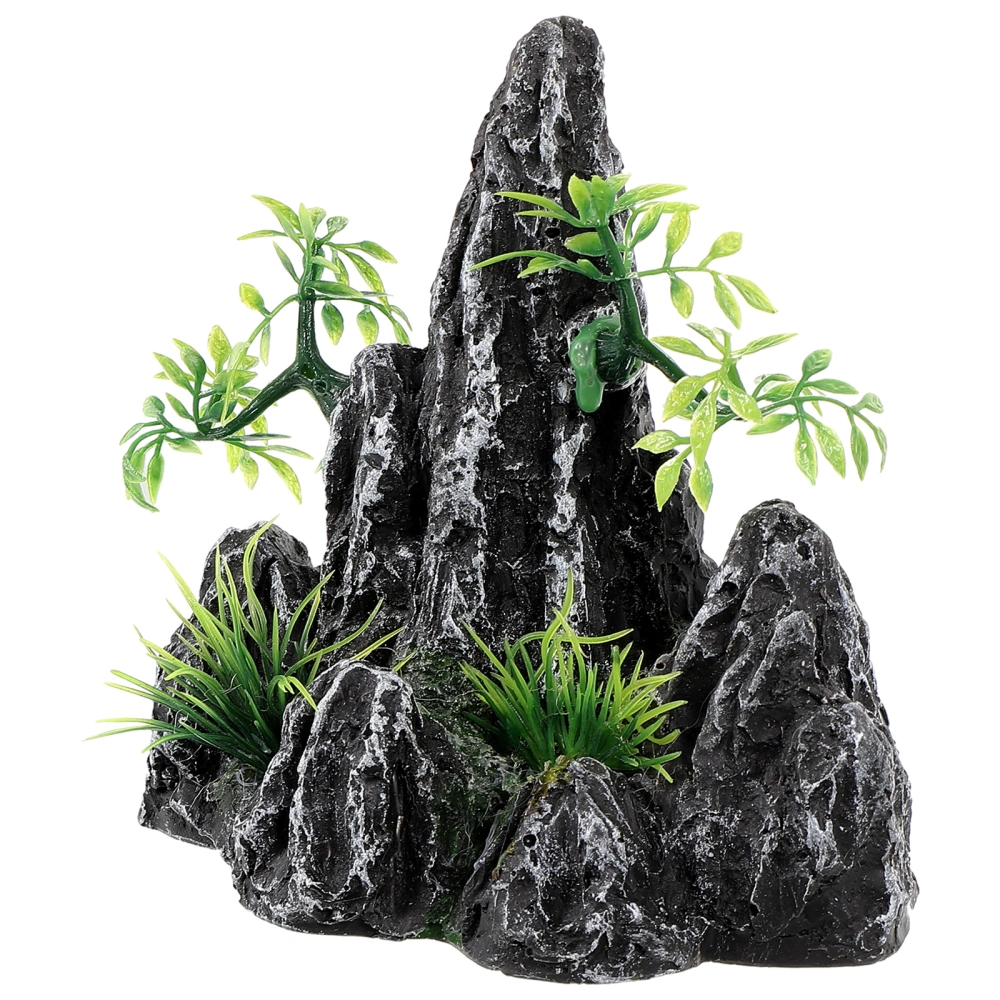 Aquarium Small Rockery Model Fish Hideout Stone Decor Aquarium Resin Rockery Ornament