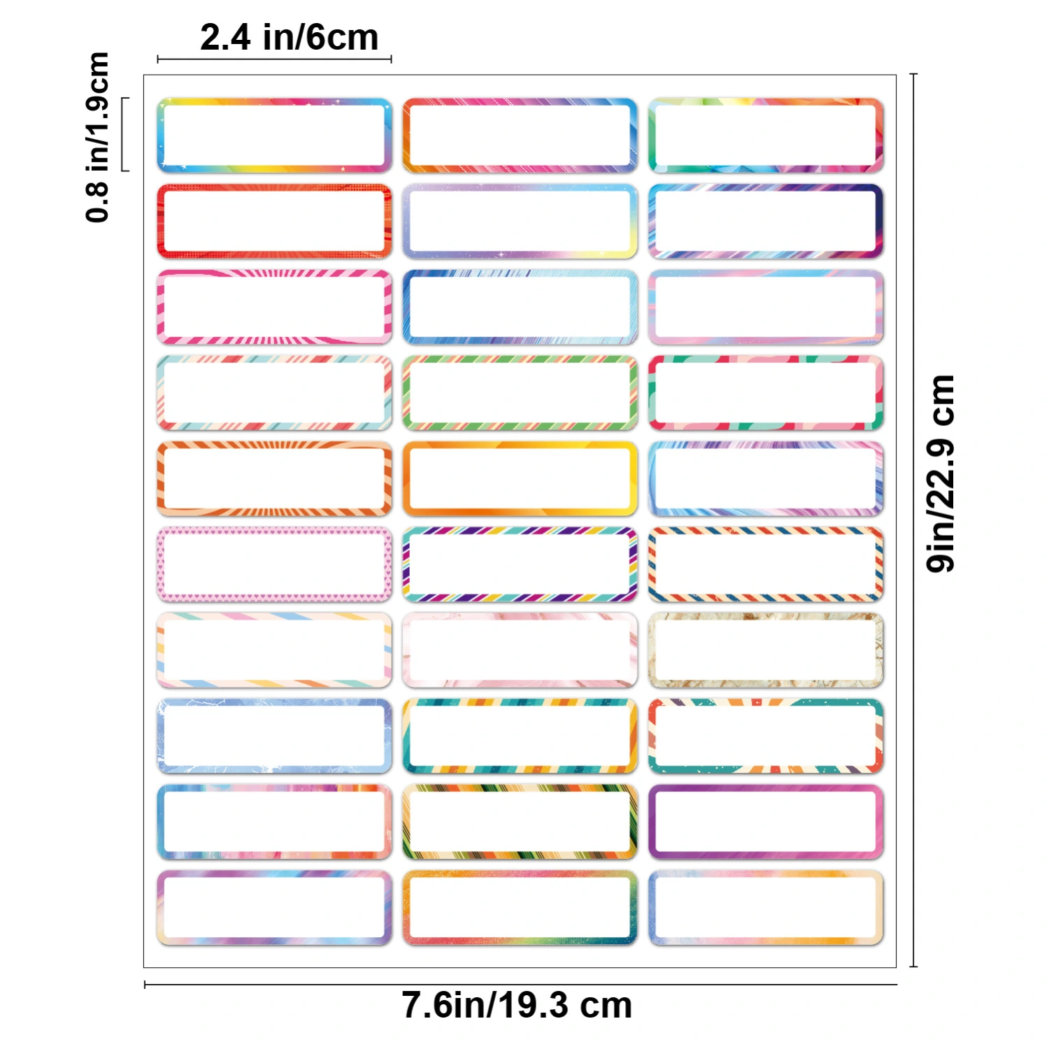 10 Sheets of Name Tag Stickers Writable Name Tags Adhesive Category Tags Self-adhesive Labels Stickers
