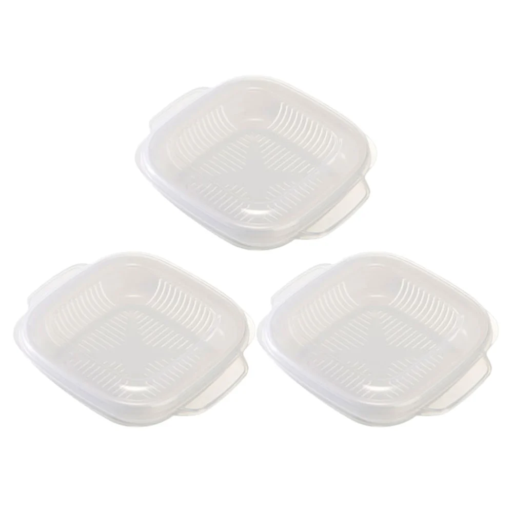 3pcs Rice Containers Rice Sub Boxes Rice Heating Containers Rice Preservation Containers