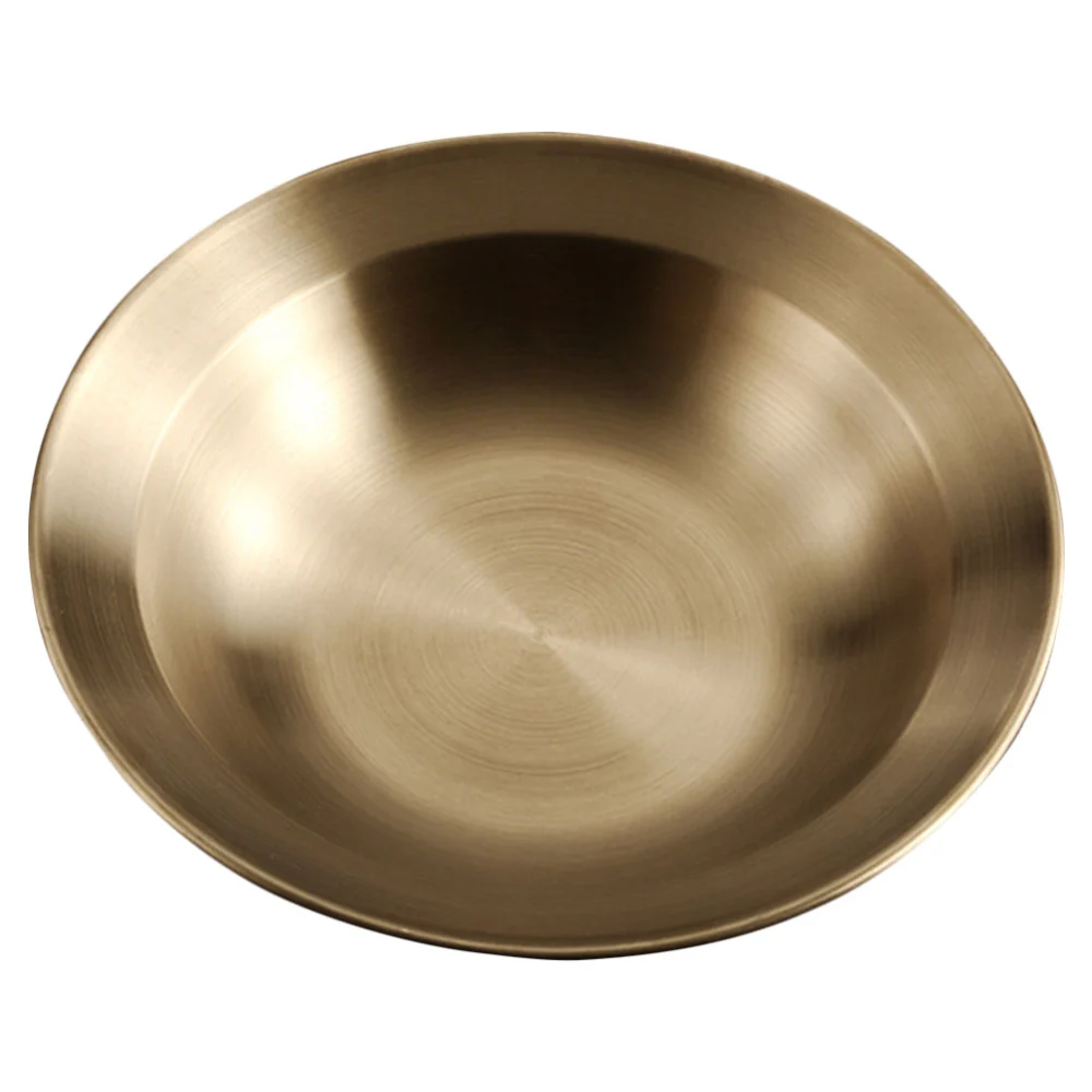 Stainless Steel Dinner Plate Metal Serving Plate Western Food Plate Pasta Dessert Plate