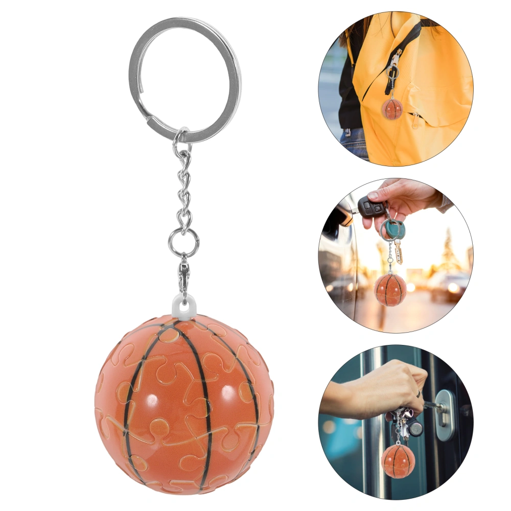 Puzzle Sports Ball Design Keychain Backpack Hanging Keychain Decorative Sports Ball Keychain