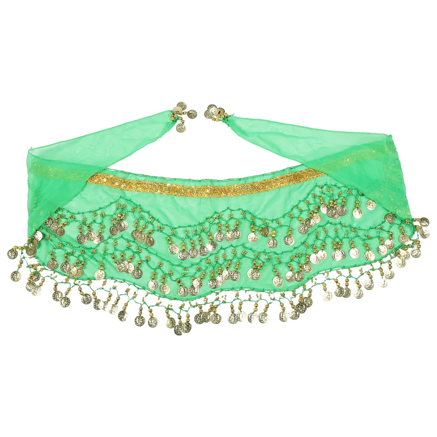 Female Dancing Waist Scarf Sequins Decorative Body Skirt Decorative Skirt for Performance