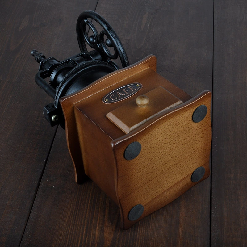 Wooden Manual Coffee Grinder Kitchen Decorative Grinder Coffee Manual Mill Hand Crank